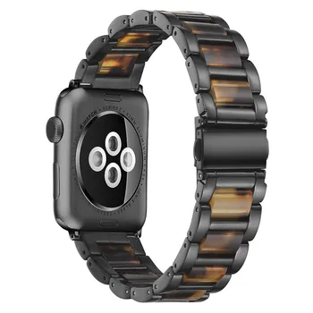Metal Reçine Kayış apple saat bandı 45mm / 41mm 44mm 40mm 42mm 38mm watchband bilezik iwatch apple watch serisi 5 4 3 se 6 7