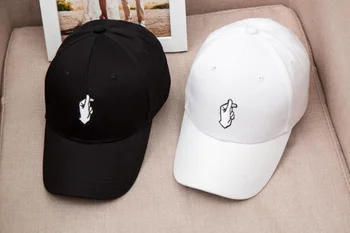 Moda Pamuk El Gül TAMAM Aşk Hareketleri Parmak Snapback Şapka Kapaklar Beyzbol Kapaklar Erkekler Kadınlar için Ayarlanabilir Yetişkin Kap