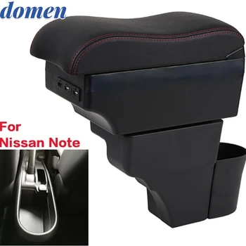 Nissan Note için kol dayama kutusu Nissan NOTE İçin araba kol dayama kutusu Dahili modifikasyonu USB şarj Küllük Araba Aksesuarları
