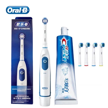 Oral B Elektrikli Diş Fırçası Rotasyon Fırça Beyazlatmak Diş Elektrikli Diş Fırçası ile 4 Ekstra Fırça Kafaları Yetişkin Fırça ile Zamanlayıcı