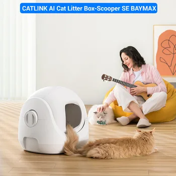 Otomatik Kedi kum kabı Kendi Kendini Temizleyen Akıllı Büyük Boy Elektrikli Tamamen Kapalı Kedi kum kabı Havzası Tam Kedi Tuvalet