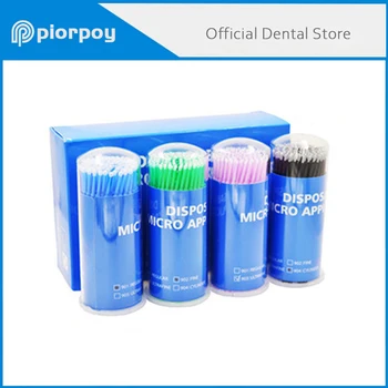 PIORPOY 100 Adet Diş Mikro Fırça Şişe Diş Tek Kullanımlık Mikro Fırçalar Aplikatörler Fırça Diş Ağız Diş Hekimi Malzemeleri Dropship
