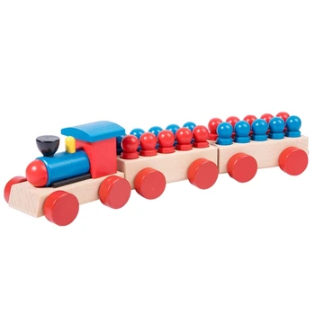 Renkli Çekme Tren Oyuncak Şekil Sıralama Oyunu çocuk için oyuncak El-Göz Koordinasyonu Oyuncak