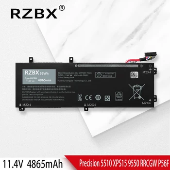 RZBX 56Wh RRCGW 1P6KD Laptop Batarya İçin Dell Dizüstü XPS 15 9550 Hassas 5510 P56F P56F001 M7R96 4GVGH 62MJV 11.4 V Pil
