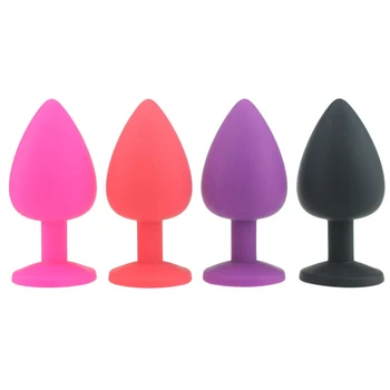 S / M / L Silikon Anal Plug Butt Plug Unisex Seks Stoper 3 Farklı Boyut Analplug Yetişkin Oyuncaklar Erkekler için / Kadın Anal Eğitmen Çift İçin