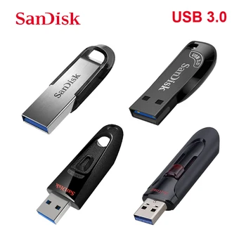 SanDisk USB flash sürücü Pendrive CZ48 CZ73 CZ410 CZ600 USB 3.0 512 GB Flash Sürücü 32 GB Mini Kalem sürücü 64G 256 GB Bellek Sopa 128G
