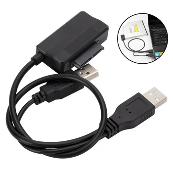 SATA USB 2.0 6pin + 7pin 13pin Adaptör Kablosu Harici Güç Kablosu Dizüstü Optik Sürücü CD / DVD ROM İnce Sürücü
