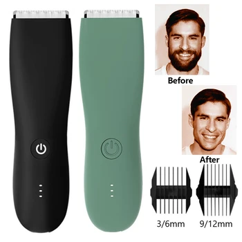 Saç Düzeltici Elektrikli Bel Altı Düzeltici Erkekler için Zahmetsizce Üç Saç Su Geçirmez Vücut Tıraş Makinesi USB Şarj