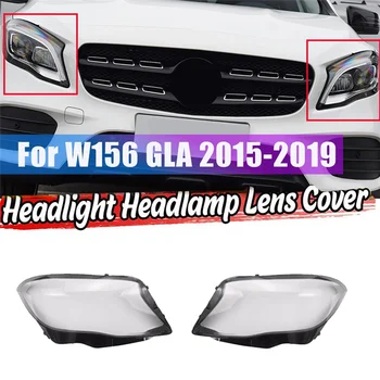 Sol ve Sağ Mercedes Benz için W156 GLA Sınıfı 2015-2019 far camı Kapak Far Gölge Kabuk aydınlatma koruması