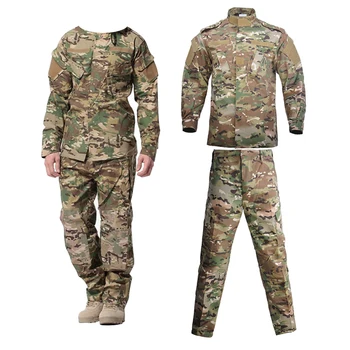 Taktik Savaş Üniforma Üniforma Camo Ordu Erkekler Giyim Safari Airsoft Avcılık ClothesTraining Savaş Ceket Pantolon Erkek Takım Elbise Yeni