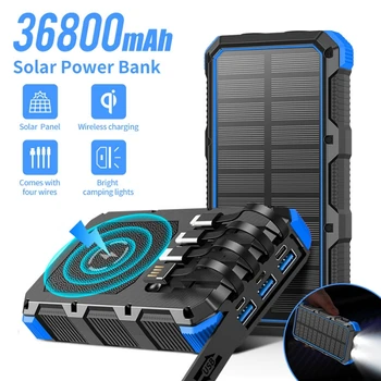 Taşınabilir güneş enerjisi şarj cihazı 20000mAh Güç Banka Şarj Cihazı 2USB LED el feneri Uyumlu iPhone, Tablet, Android, Uygun Açık Kamp