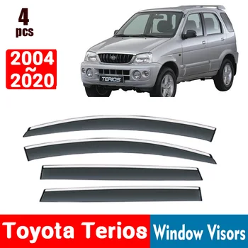 Toyota Terios 2004-2020 İÇİN Pencere Siperliği Yağmur Koruma Windows yağmur kılıfı Saptırıcı Tente Kalkanı Havalandırma Koruma Gölge Kapak Trim