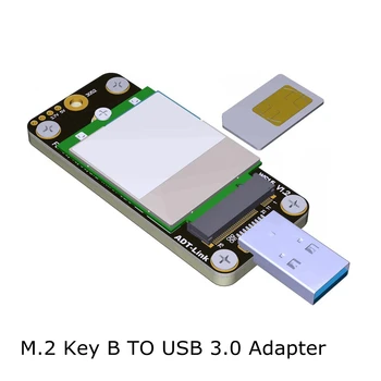 USB 3.0 M. 2 NGFF B Anahtar adaptör yükseltici kartı Standart Çift SIM Yuvası 3.7 V 3A Desteği 5G 4G LTE Kablosuz Modülü Modem