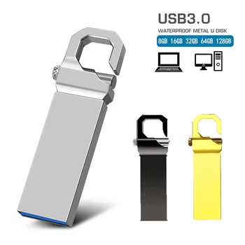 USB 3.0 Metal USB bellek Sürücüler 64 GB küçük sürücü Bellek Sopa Yüksek Hızlı Depolama Aygıtları 8 16 32 128 256 GB Pendrive