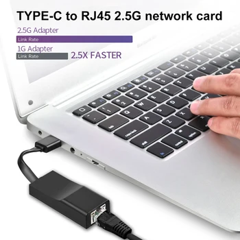 USB3. 0/Tip-C RJ45 Gigabit Ethernet Kartı 2.5 G 2500 Mbps Yüksek hızlı USB ethernet adaptörü Sürücü Ücretsiz MacBook Pro2016/2017