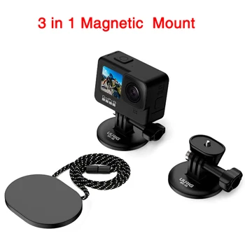 UURİG Manyetik Hızlı Bırakma Plakası Dağı ile Ortak Dağı GoPro Serisi Eylem Kamera dijital kamera 3 in 1 Manyetik Montaj