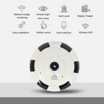 V380 Pro 3MP Kablosuz Güvenlik Panoramik Kamera Balıkgözü Lens İki Yönlü Ses MİNİ 360 Derece WİFİ İzleme Kapalı Kamera