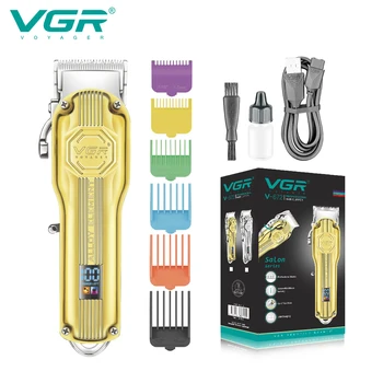 VGR Saç Düzeltici Profesyonel Saç Kesme Şarj Edilebilir Saç Kesme Makinesi Akülü Berber Ayarlanabilir Makası Erkekler için V-672
