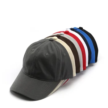 Vintage %100 % Pamuk Yıkanmış beyzbol şapkası Ayarlanabilir Boyutu Klasik Düşük Profilli Düz Retro Unisex Baba Şapka Açık Güneşlik Kap