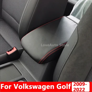 Volkswagen VW Golf 8 için MK8 / 7 / 7 5 MK7 6 MK6 Araba Merkezi Kol Dayama Kutusu Koruyucu deri kılıf İç Dekoratif Ped 2009-2022