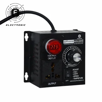 Voltaj regülatörü AC 220 V 4000 W taşınabilir hız sıcaklık ışık gerilim ayarlanabilir Dimmer kompakt değişken gerilimli e-sigara denetleyici