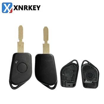 XNRKEY 1 Düğme Uzaktan Araba Anahtarı Kabuk Fob Peugeot için Citroen için 106 205 206 306 405 406 Anahtar Kılıfı ile NE78 Bıçak