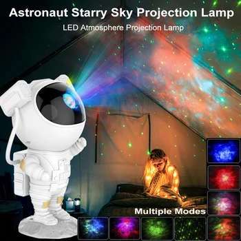 Yaratıcı Galaxy projektör ışıkları astronot Galaxy Yıldızlı Gökyüzü Projeksiyon Lambası çocuk USB Gece Lambası Hediye Ev Dekor
