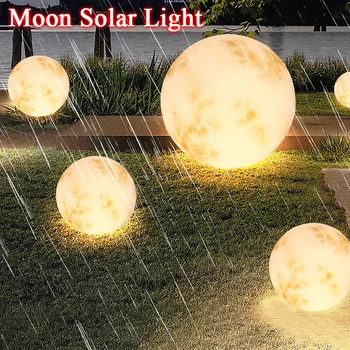 Yaratıcılık Ay Zemin Lambası LED Açık çim lambası Atmosfer Lamba Zemin Ekleme Dekoratif Peyzaj Lambaları Güneş bahçe lambası Sıcak