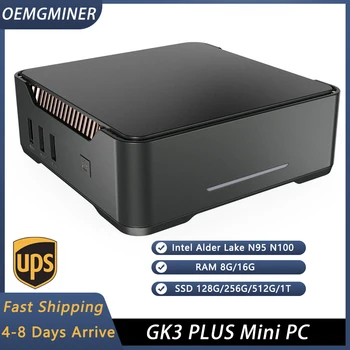 Yeni GK3 Artı Mini PC, Intel 12th Gen AlderLake, N100/N95, DDR4 8 GB / 16 GB, 256 GB / 512 GB, Çift HDMI/VGA, 4 K, 3 Ekran Çıkışı