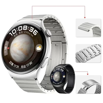 Yüksek kaliteli Titanyum Metal Watchband huawei saat 4 / 4Pro / GT 3 Pro 46mm / GT3 46mm 22mm Watchband Bilek Kayışı Bilezik