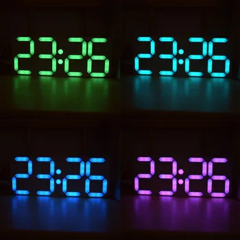 Özelleştirilebilir Renkler ile Büyük Gökkuşağı Renkli Dijital Tüp DS3231 Saat DIY Kiti