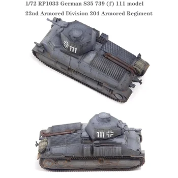1/72 RP1033 Alman S35 739 (f) 111 model 22. Zırhlı Tümen 204 Zırhlı Alay Bitmiş ürün modeli