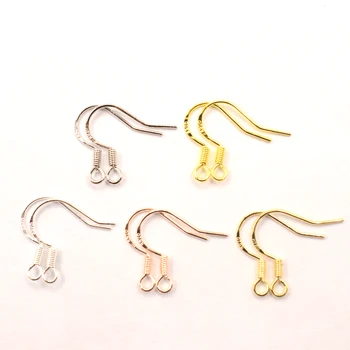 10 adet 925 Gümüş / Altın / Gül KC Altın / Rodyum Renkli Kulak Kancası Küpe Küpe Parçaları Takı DIY Tasarım Takı Yapımı