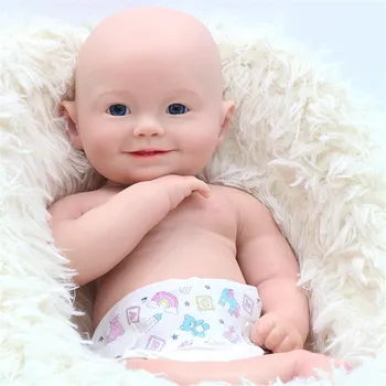 18 inç 3D boyalı katı silikon yeniden doğmuş bebek kitleri ile erkek vücut Yeniden Doğmuş Bebek Kiti Corporation De Silikon İnteiro