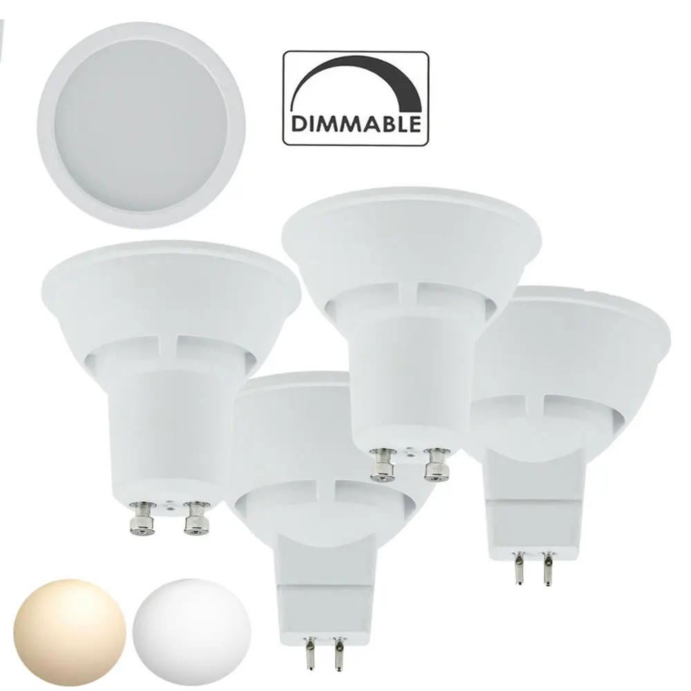 10W GU10 MR16 kısılabilir LED Spot Akrilik + Alüminyum 220V Yatak Odası Masa Lambası Ampuller Beyaz Spot 180 Derece Geniş Işın 230V 240V