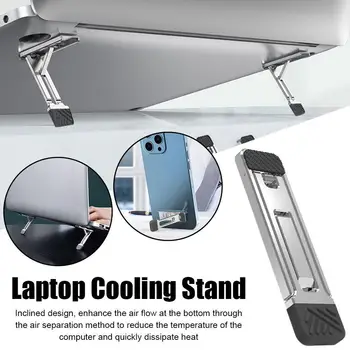 2 ADET Katlanabilir laptop standı Taşınabilir Dizüstü Destek Tabanı Tutucu Ayarlanabilir Yükseltici Soğutma Braketi Dizüstü Bilgisayar için