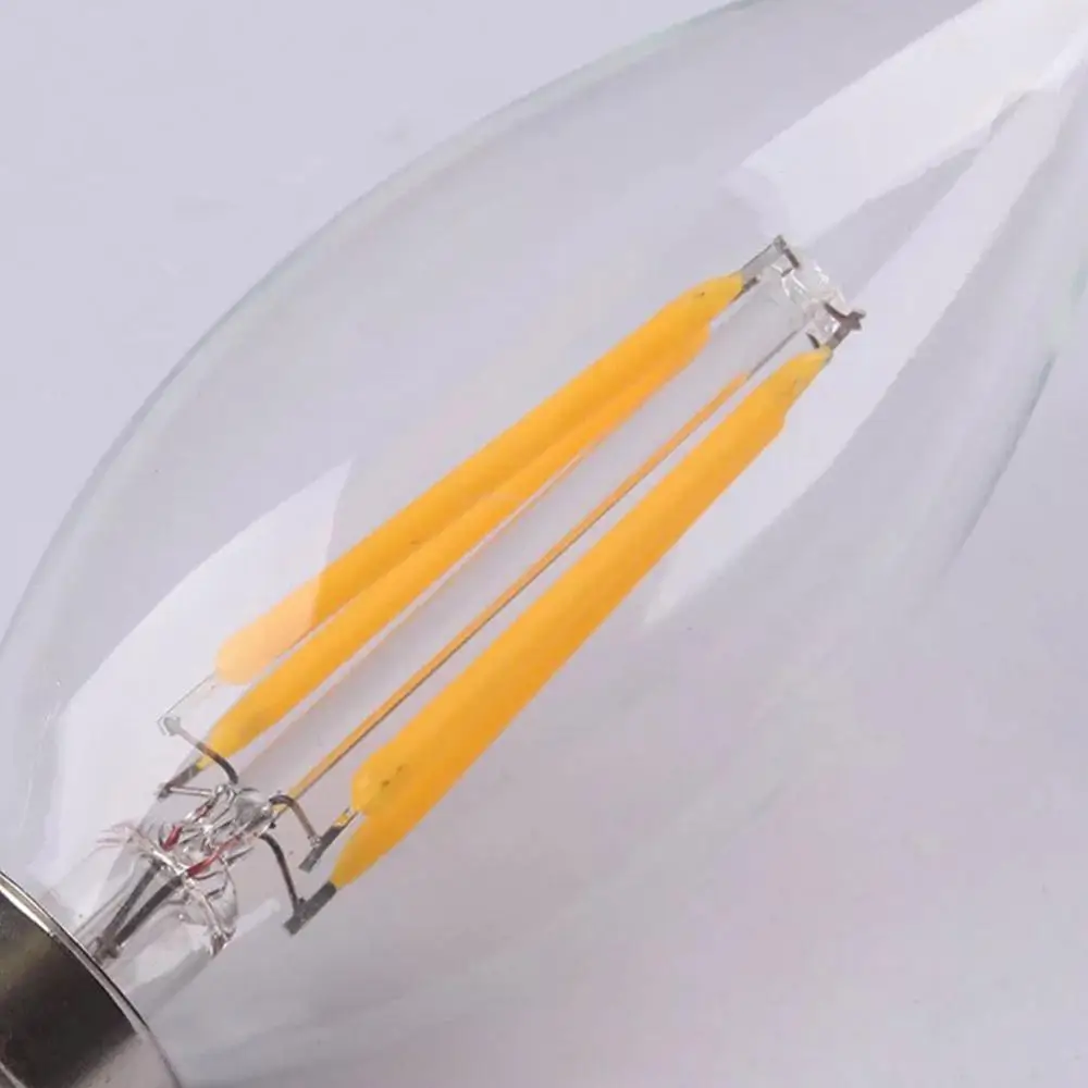 C35 220 V E14 Bankası 4 W Ampuller LED Enerji Tasarrufu kısılabilir filaman Mum ampuller Sıcak beyaz 2700 K