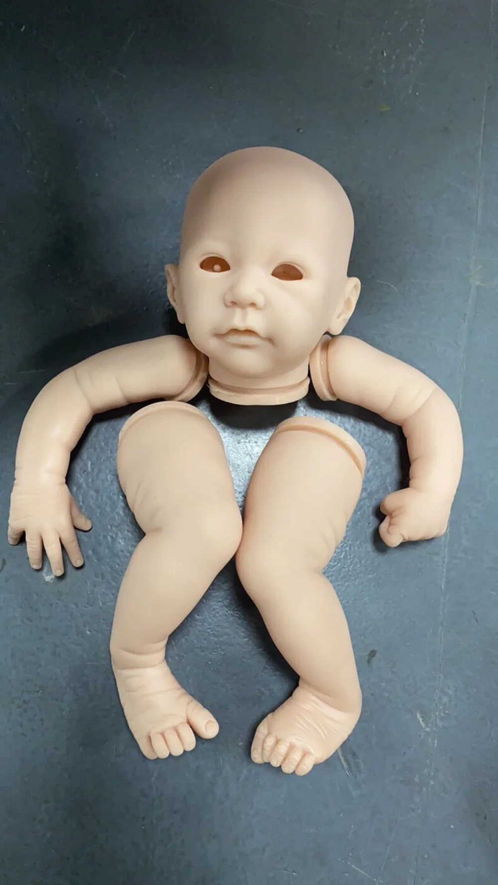 FBBD 18 inç Reborn Bebek Kiti Yehudi Gerçekçi Gerçek Yumuşak Dokunmatik Taze Renk Bitmemiş Bebek Parçaları ile Vücut ve Gözler