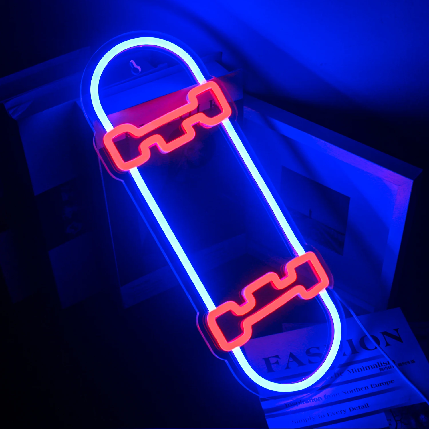 Kaykay Neon Burcu Neon ışıkları LED işaretleri odası yatak Odası için kişiselleştirilmiş duvar dekoru spor kaykay meraklıları SANAT Hediyeler