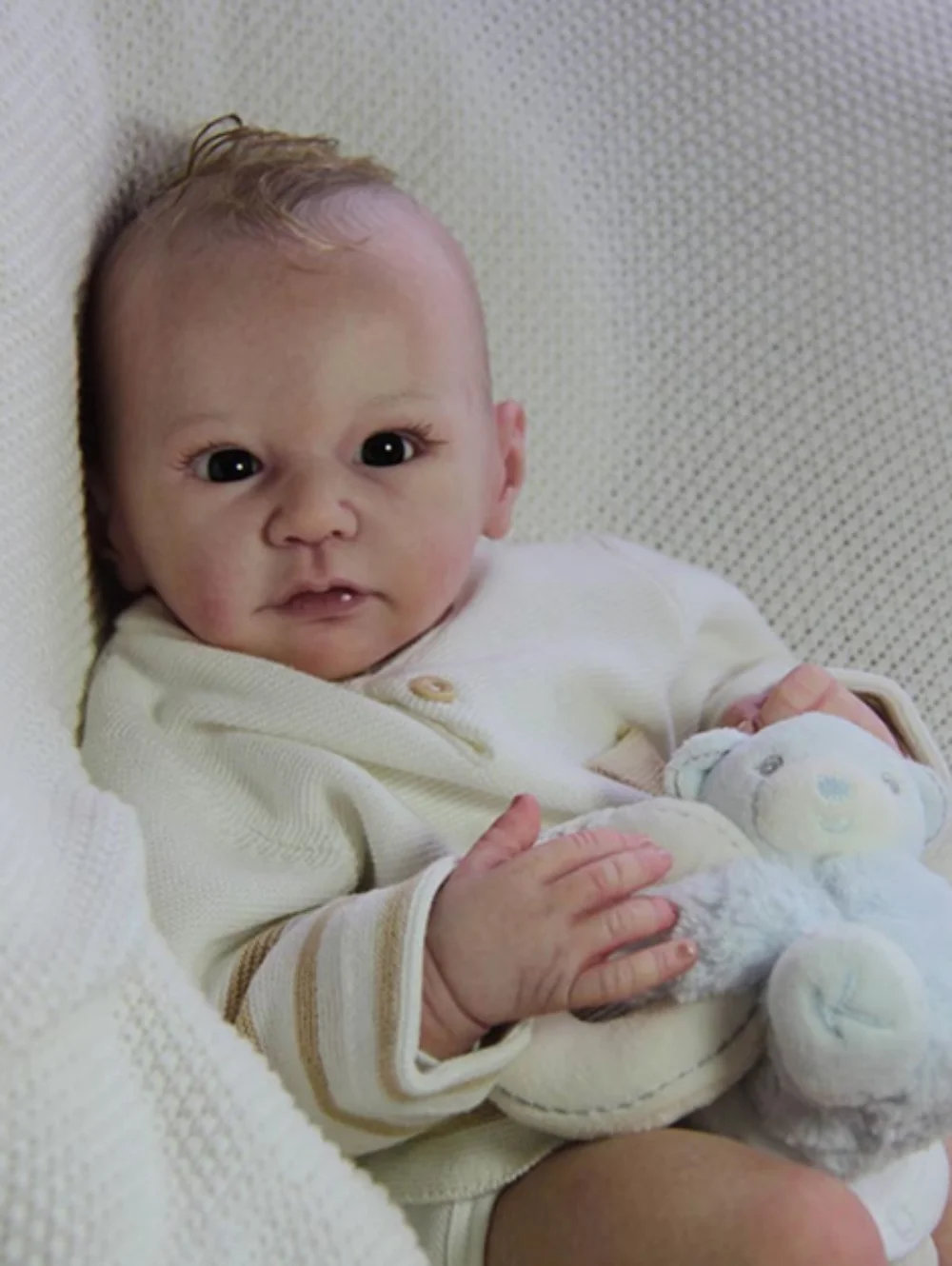 FBBD 18 inç Reborn Bebek Kiti Yehudi Gerçekçi Gerçek Yumuşak Dokunmatik Taze Renk Bitmemiş Bebek Parçaları ile Vücut ve Gözler