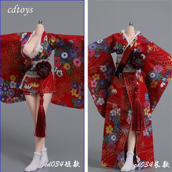 Cdtoys Cd034 1/6 Kadın Asker Kimono Japon Geleneksel Takım Elbise Kimono Cosplay Üniforma Elbise Fan Fit 12 