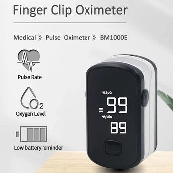 CE Parmak Pulse Oksimetre Spo2 PR Kan Oksijen Doygunluğu nabız monitörü LED Ekran Tıbbi Ev Sağlık Serin Siyah