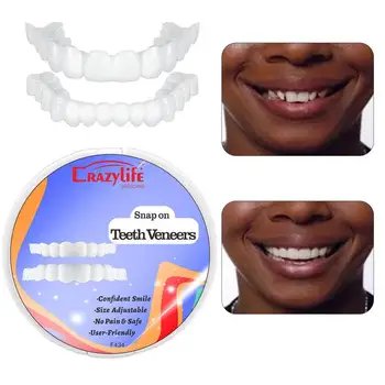 Dişleri Takın Üst Ve Alt Dişleri Takın Erkekler Ve Kadınlar İçin Kaplamalar Dişleri Örtün Sahte Diş Anında Güven Gülümseme
