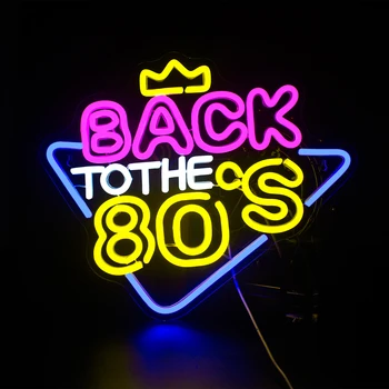 Geri 80s Neon Burcu Duvar Dekor led ışık Led İşareti Estetik Odası Dekor Kişiselleştirilmiş Bar Mağaza Tabela İş Neon Burcu