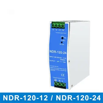 NDR120W Giriş 100 V-220 V AC DC Endüstriyel DIN Ray NDR Tipi Anahtarlama Güç Kaynağı 12 V 24 V 48 V