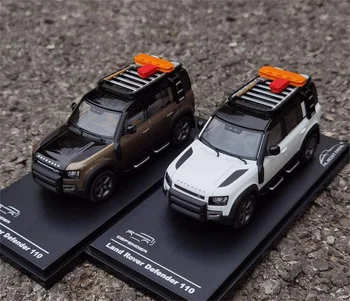 Neredeyse Gerçek 1/43 Land Rover Defender 110 için 2020 pres döküm model araç Kiti Sürüm Kahverengi / Beyaz Hediye Oyuncaklar Hobi koleksiyonu İçin