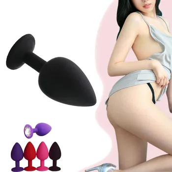 S/M / L Silikon Anal Plug Butt Plug Unisex Seks Stoper Yetişkin Oyuncakları Erkekler için/Kadın Anal Eğitmen Masajı Çiftler için Seks Flört Oyunları
