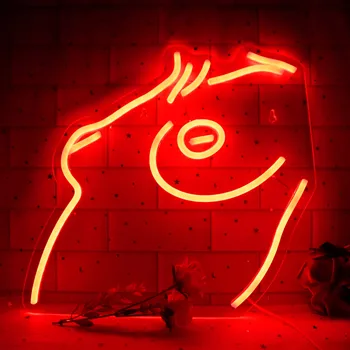 Seksi Kadın Neon Burcu Yatak Odası Parti Bar Duvar Odası Dekor LED Bayan Neon ışık Düğün Kişiselleştirilmiş Adam Mağara Dekoratif lambalar