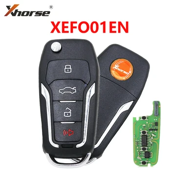 Xhorse XEFO01EN Süper Uzaktan Anahtar XE serisi Ford Stil Çevirme 4 Düğmeler Dahili XT27 Süper Çip VVDI2/VVDI Anahtar Aracı 5 adet