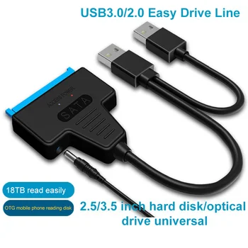 Yeni USB 3.0 2.0 SATA 3 Kablo Sata USB 3.0 adaptör desteği 2.5 / 3.5 İnç Harici HDD SSD sabit disk 22 Pin Sata III Kablo